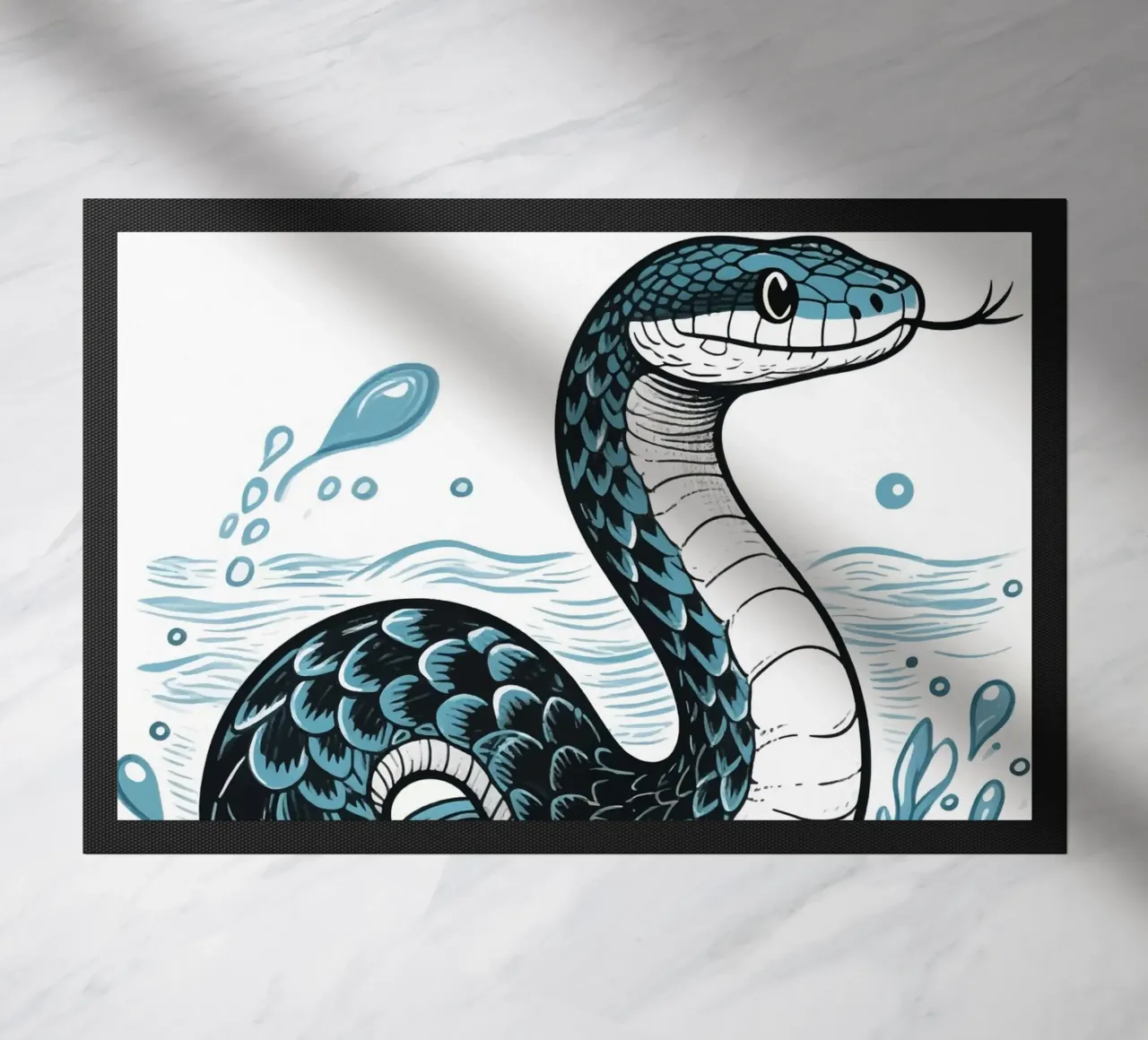 Serpente sull'acqua zerbino da knowledge