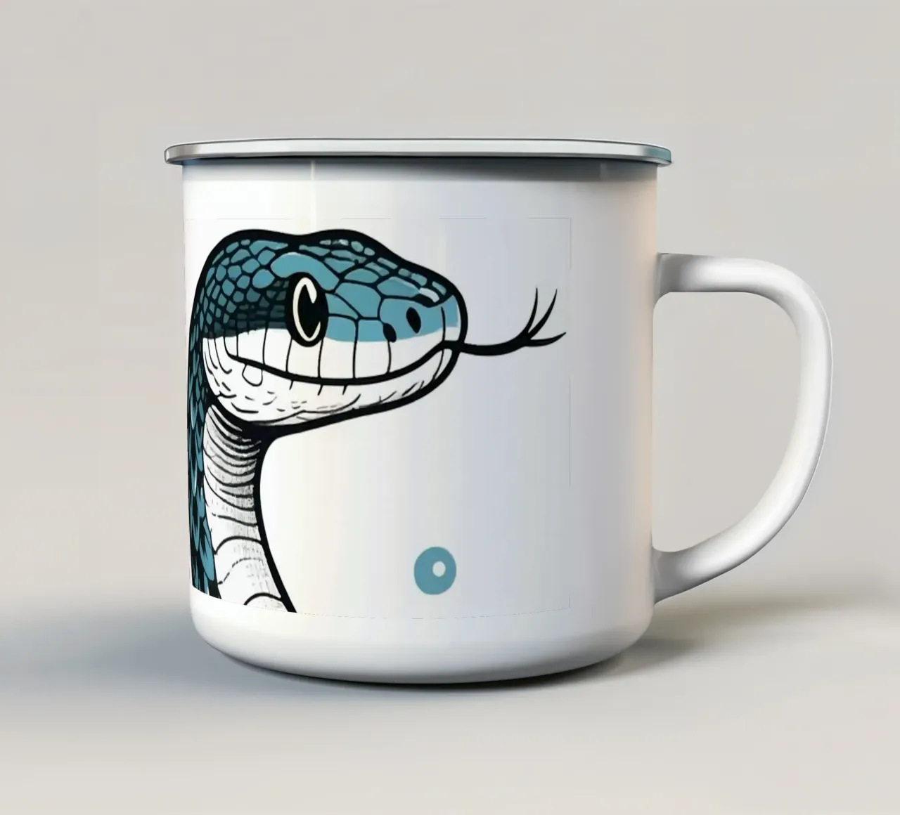 Serpente sull'acqua tazza in smalto da knowledge