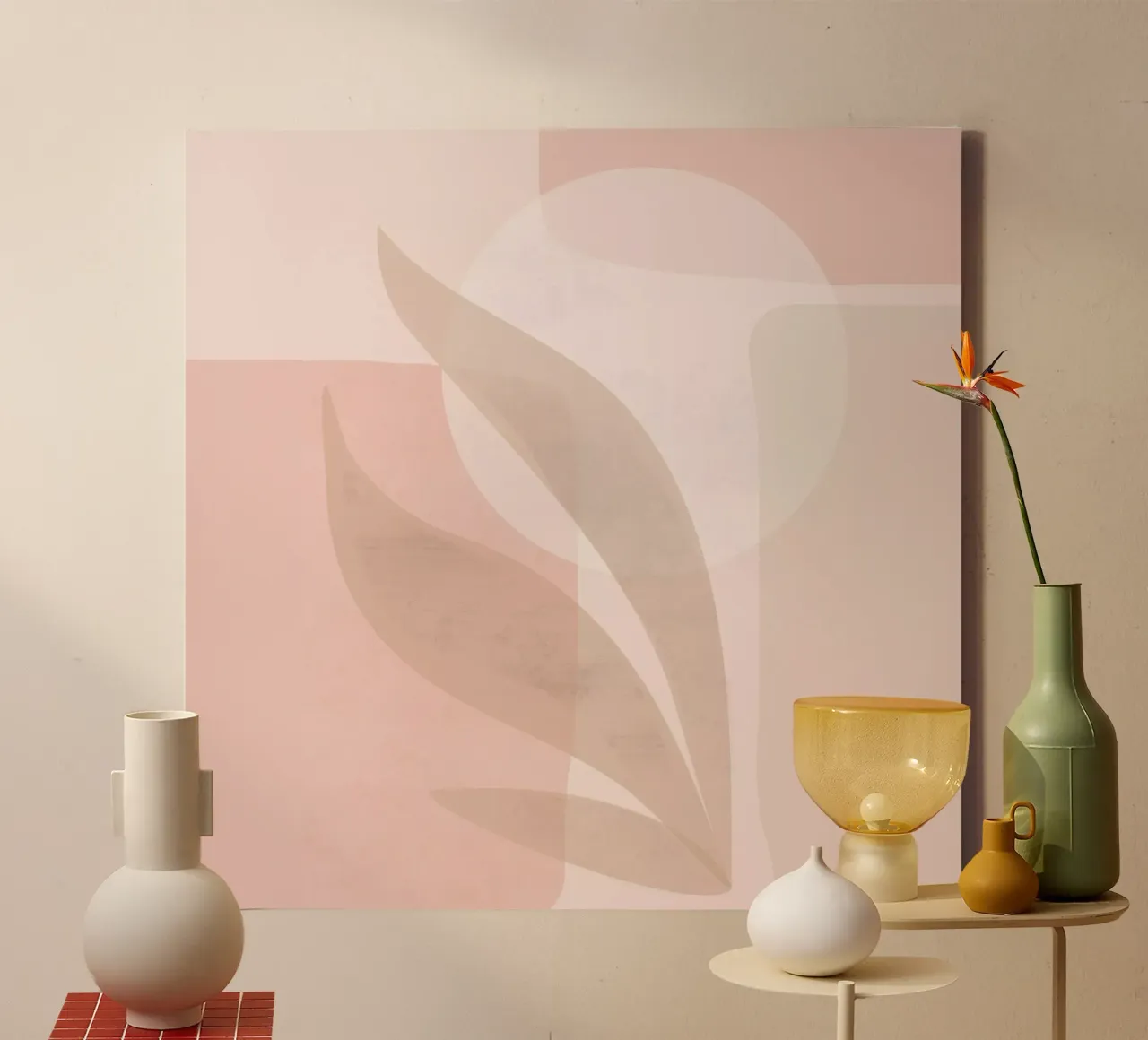 Abstract modern canvas met Baklijst van LaylaOzHome