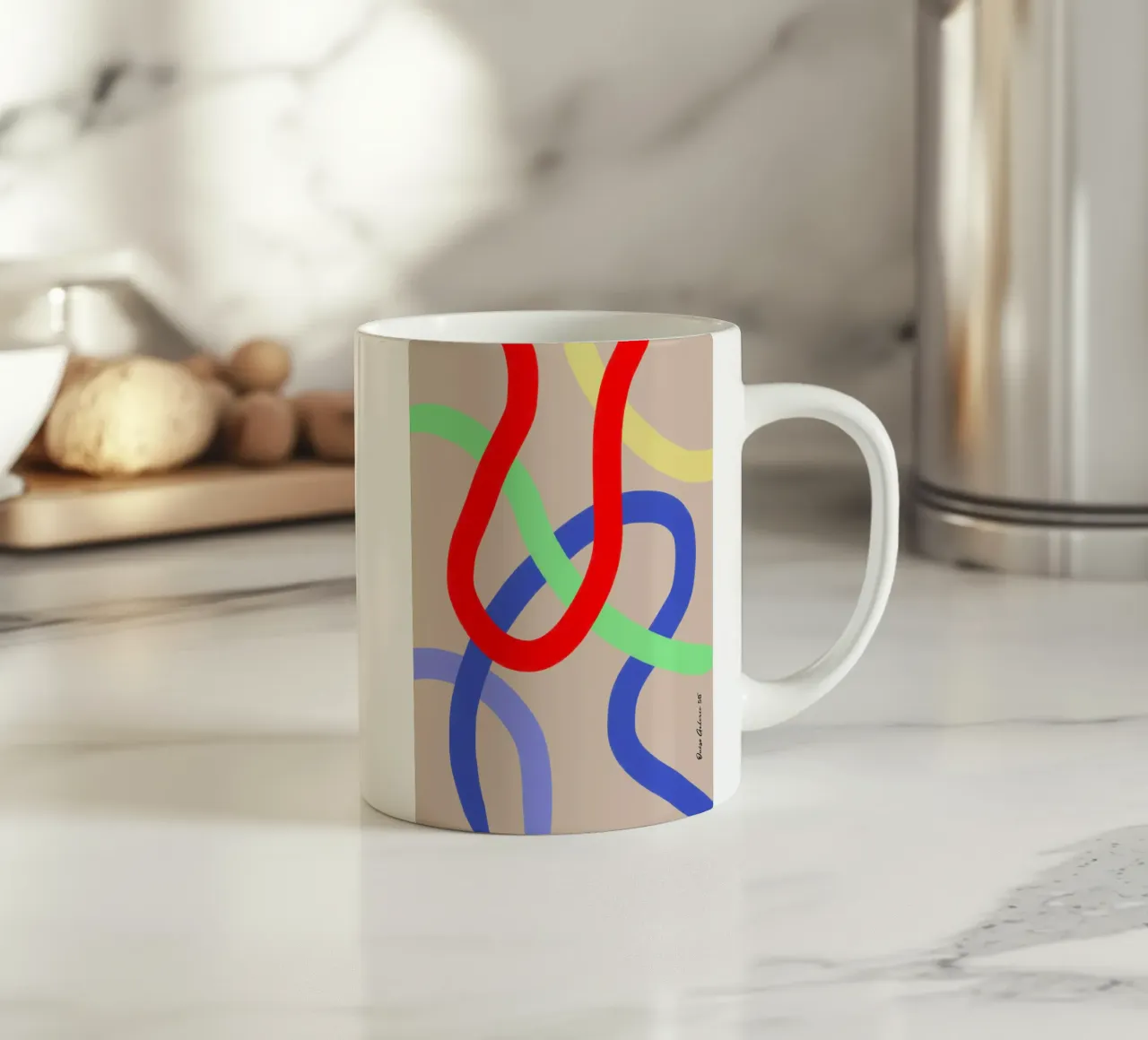 Lineline tazza in ceramica da Mike Leymi