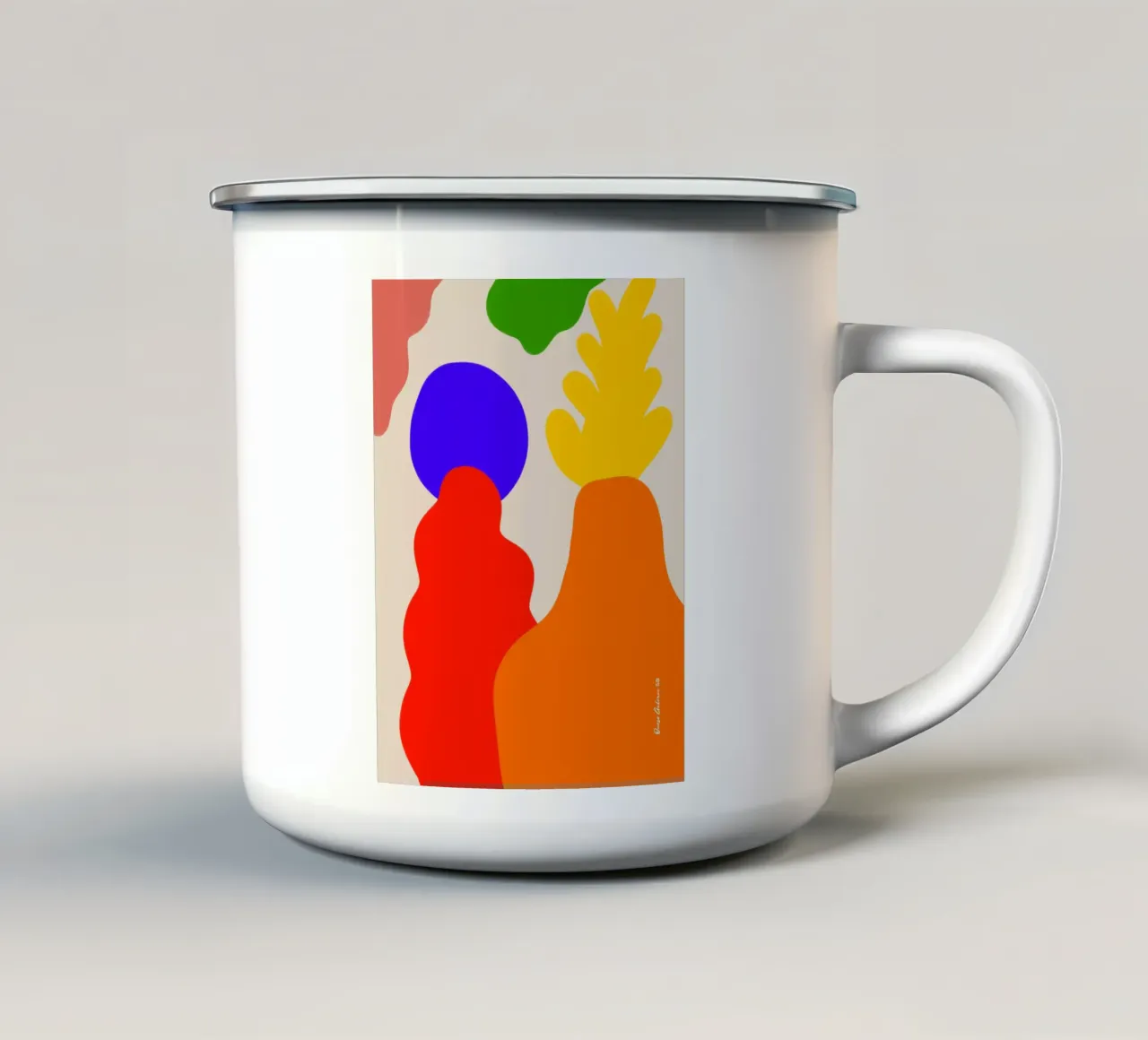 Flowers Flo tazza in smalto da Mike Leymi