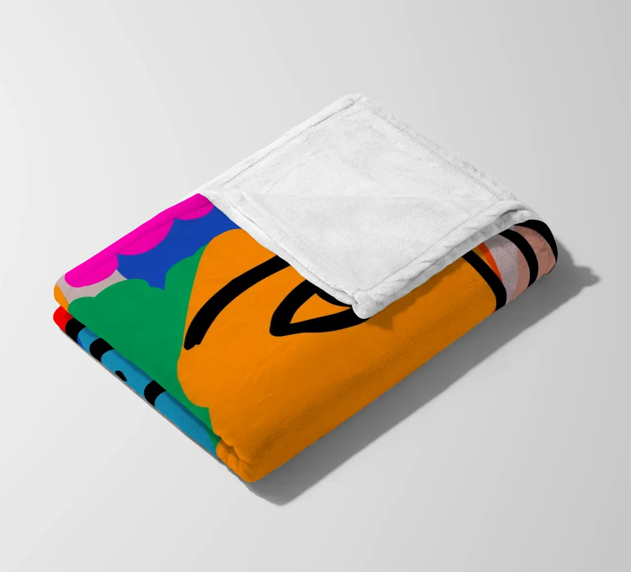 Face Face Fleecedecke von Mike Leymi