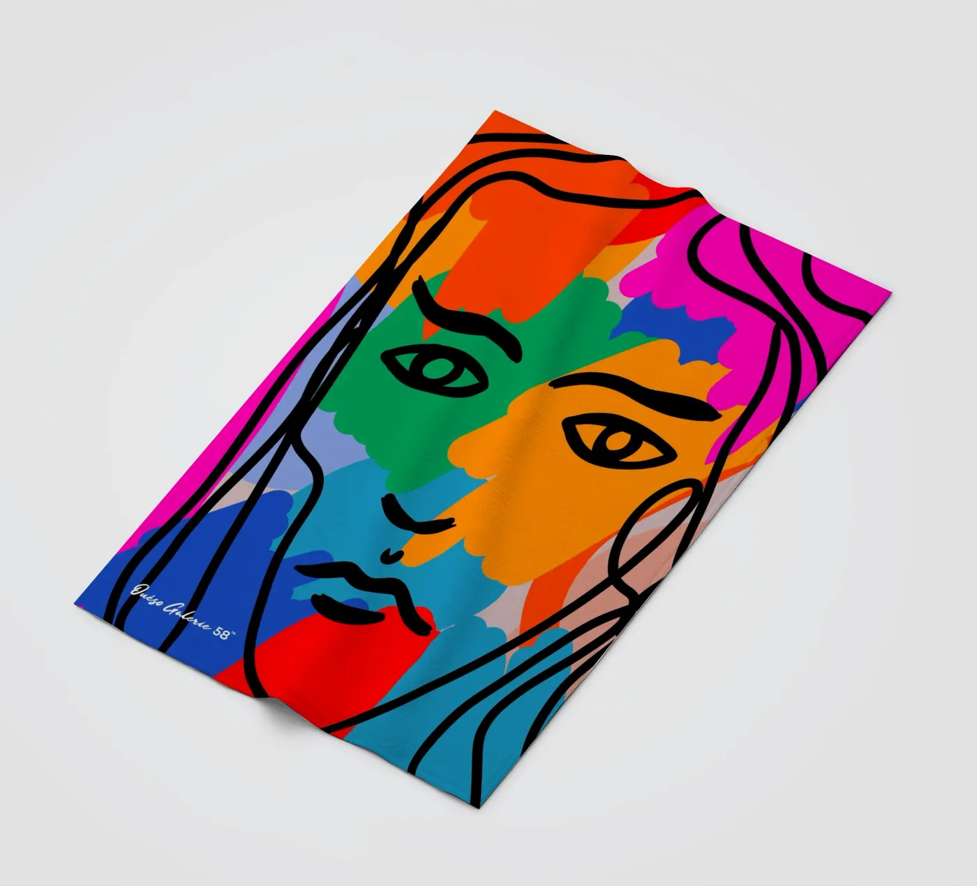 Face Face fleecedeken van Mike Leymi