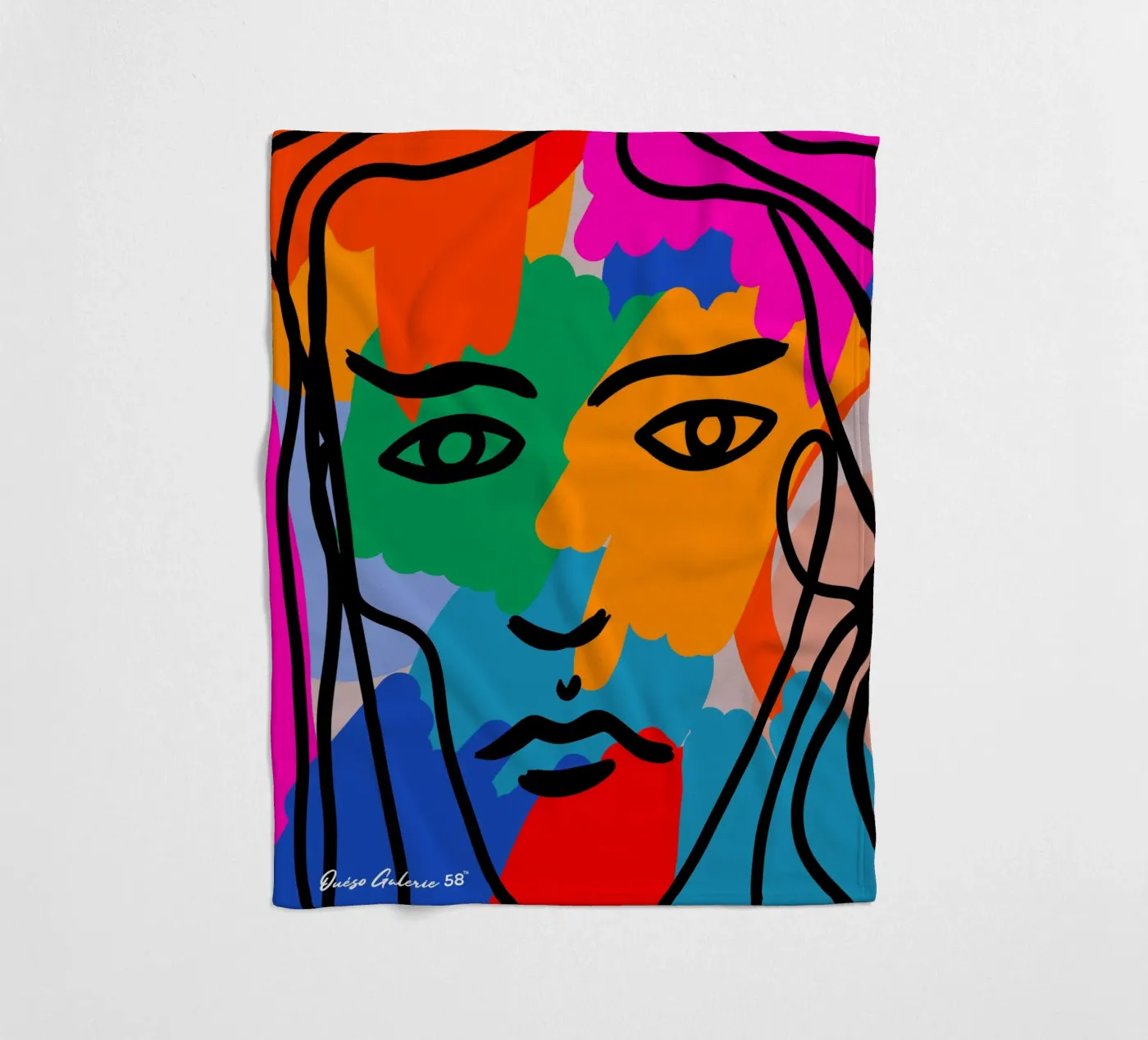 Face Face fleecedeken van Mike Leymi