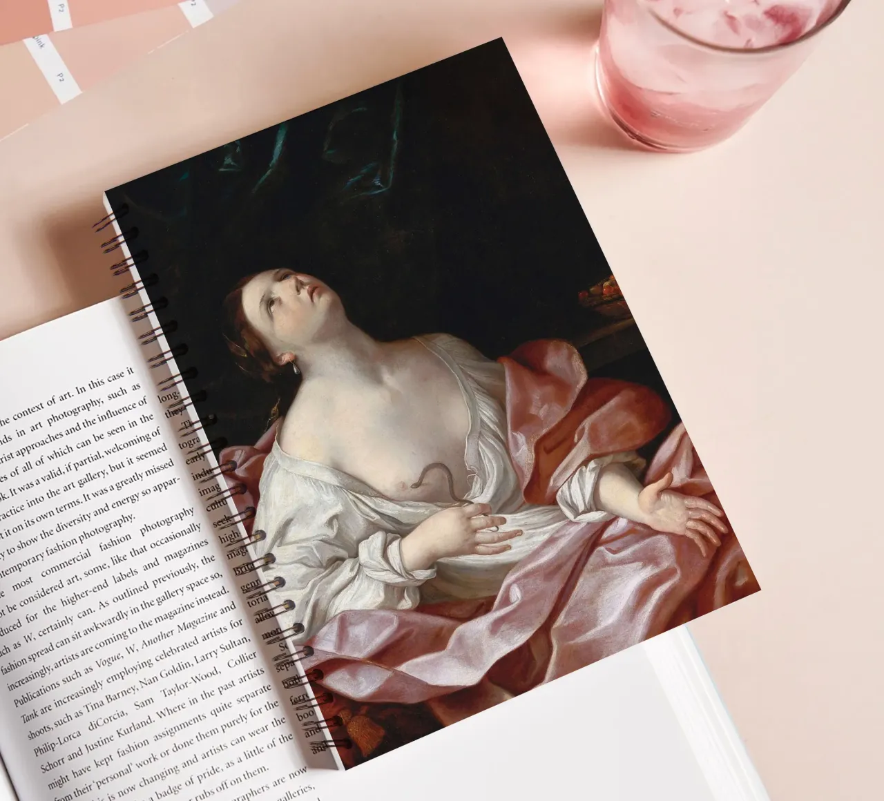 Cleopatra with the Asp spiral notebook by Nathan