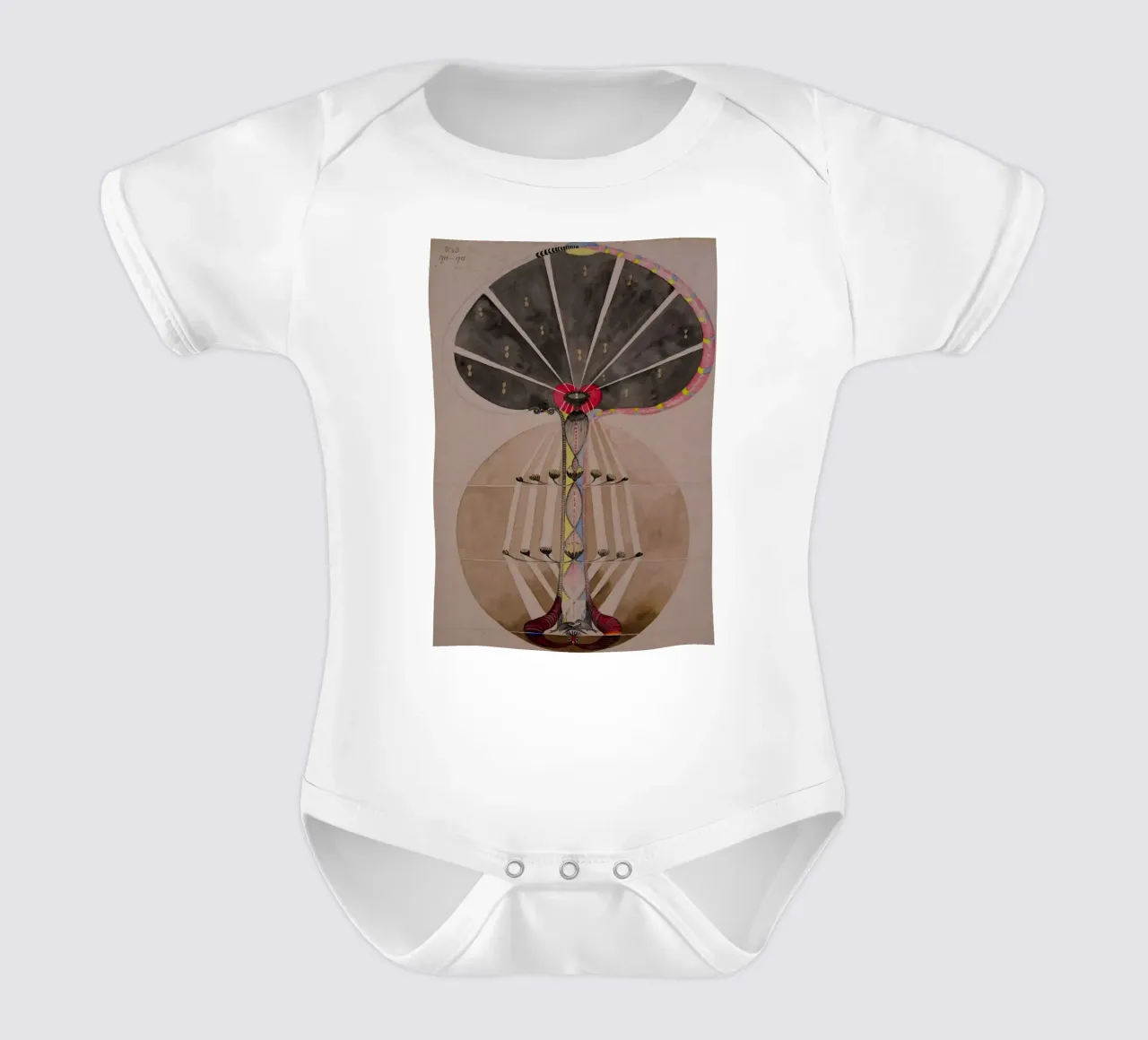 Hilma af Klint - The Tree Of Knowledge No .3 short-sleeve baby romper by William Store