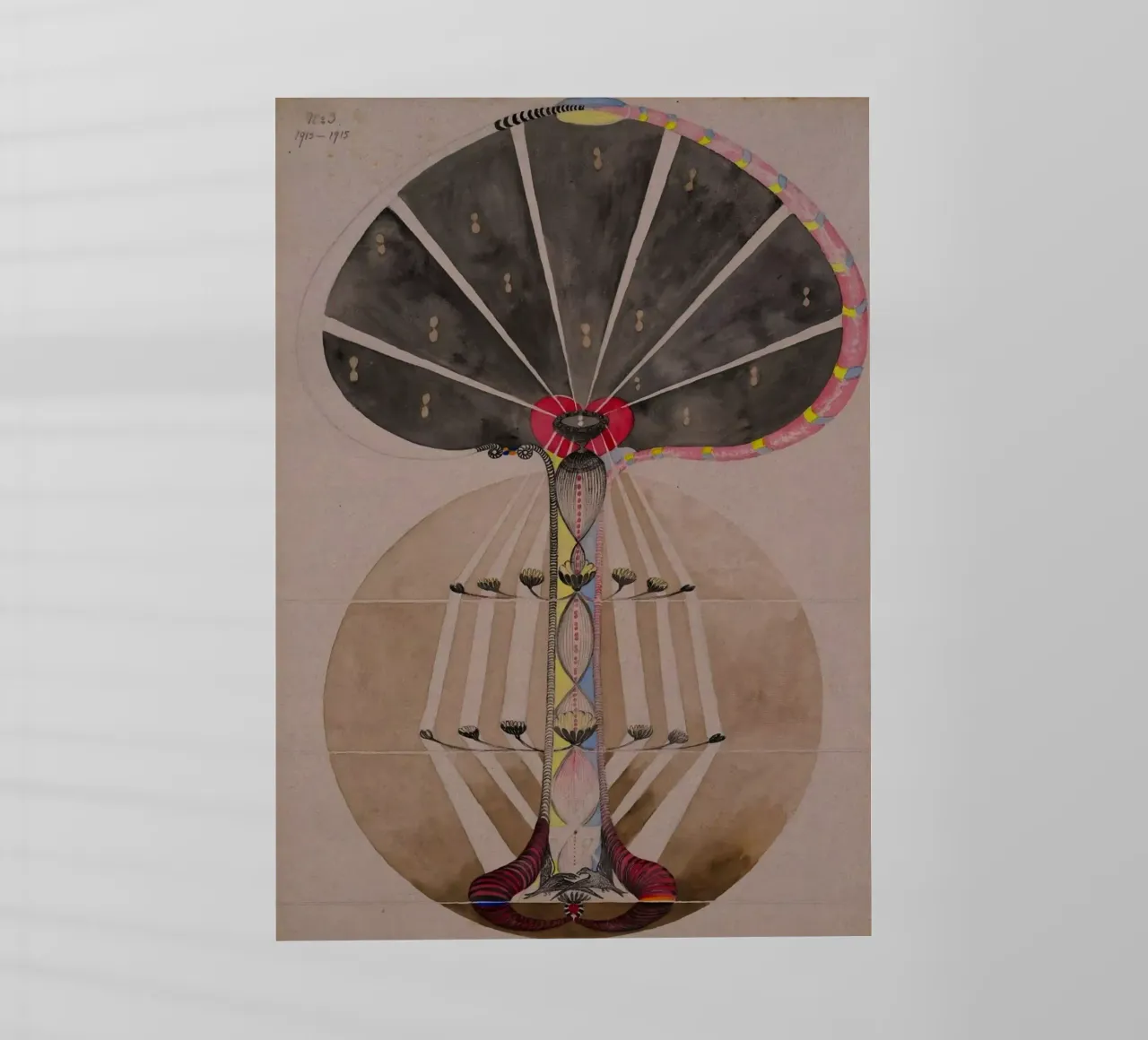 Hilma af Klint - L'albero della conoscenza n. 3 pellicola backlit da William Store