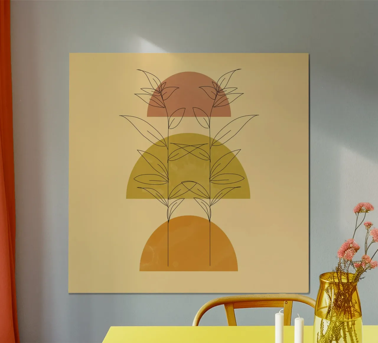 Piano di coppe invertito poster con telaio in legno da LaylaOzHome