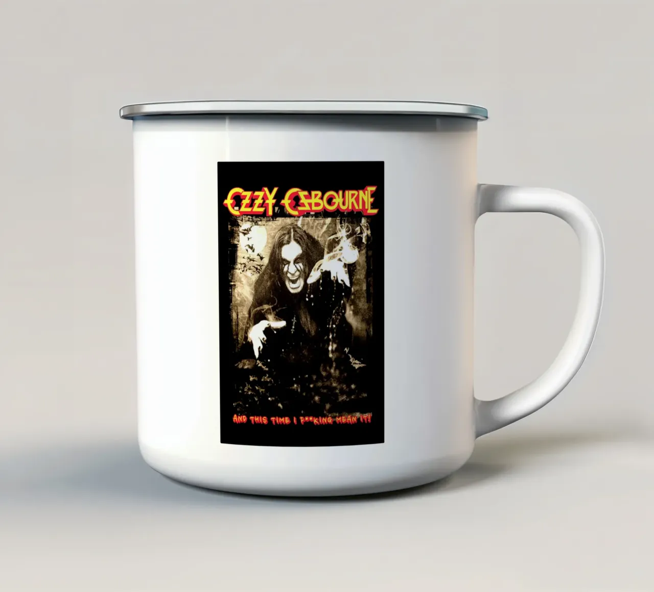 Ozzy Osbourne - Gruppo hardrock tazza in smalto da mannys_artt