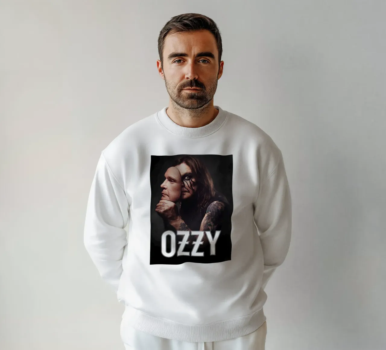 Ozzy Osbourne - Maschera di metallo felpa da mannys_artt