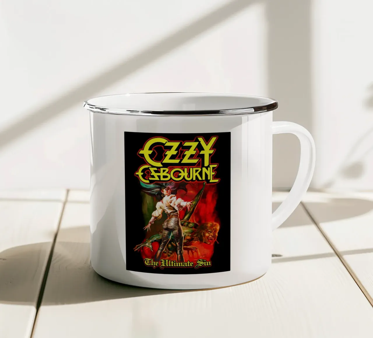 Il peccato finale - Ozzy Osbourne tazza in smalto da mannys_artt
