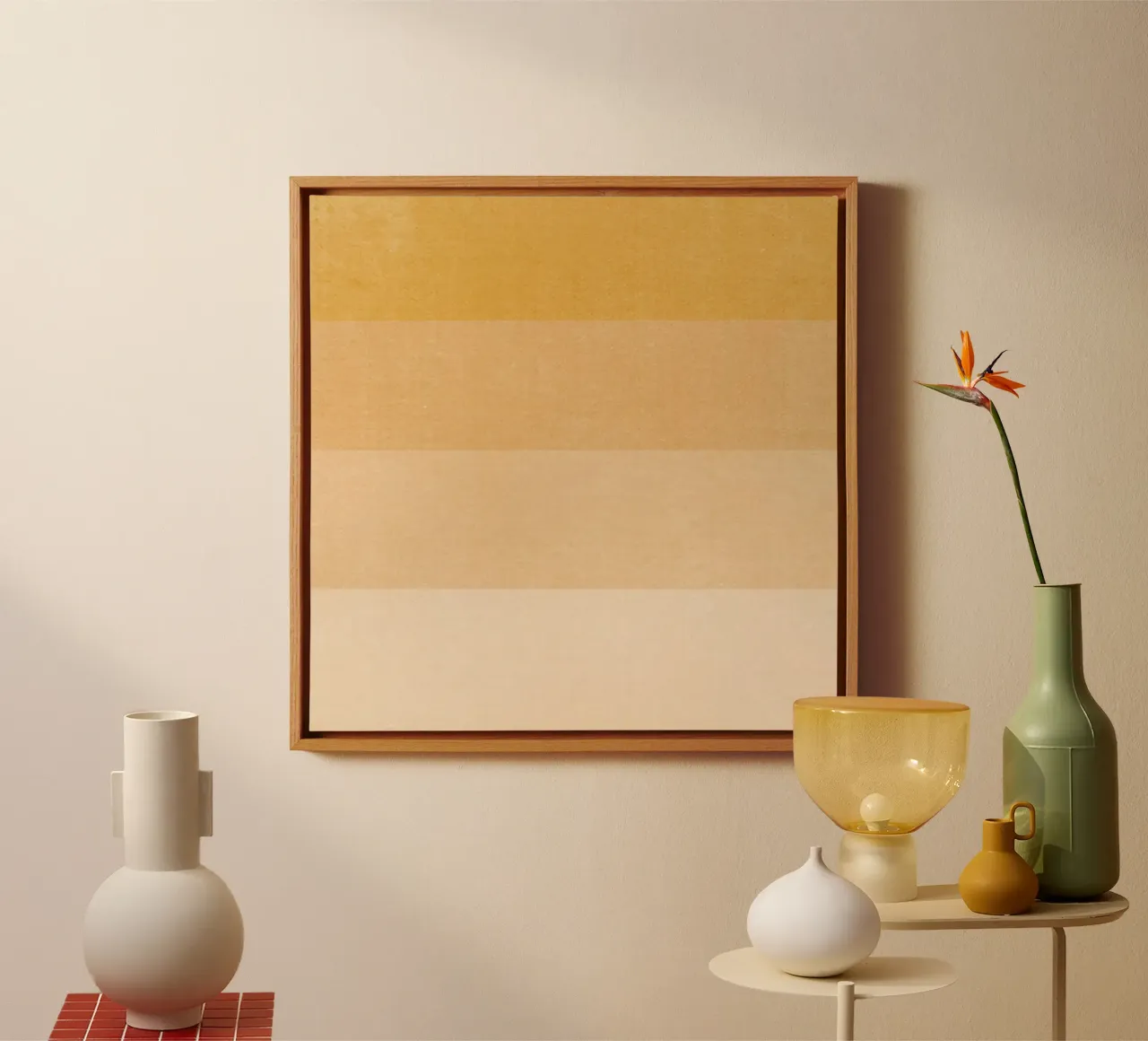 Palet aardetinten canvas met Baklijst van LaylaOzHome