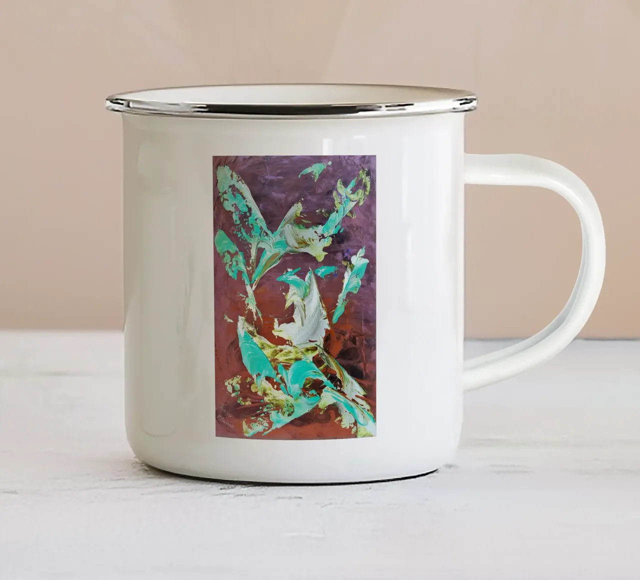 IDEAL GIFT 83 invers. tazza in smalto da Thierry Vobmann Abstract painting