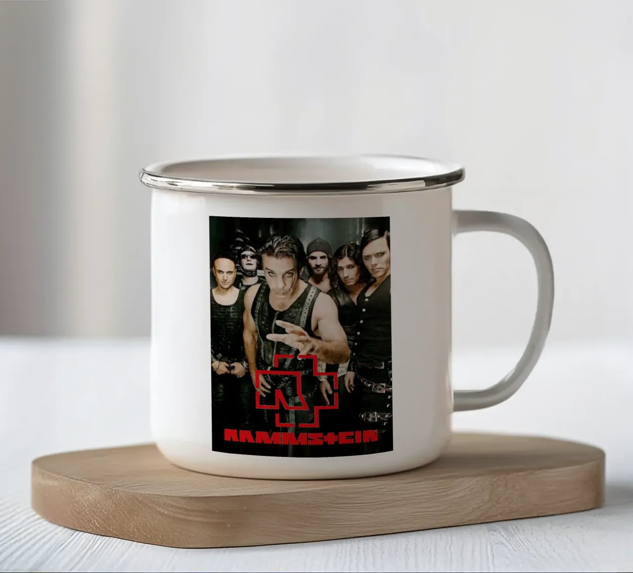 Rammstein band made in Germany tazza in smalto da Lembayung art