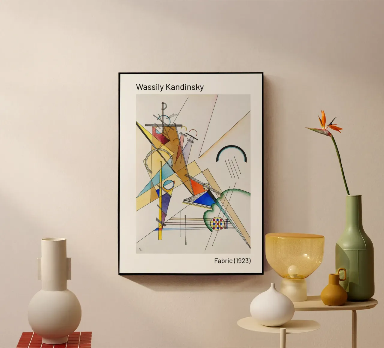 Wassily Kandinsky in posa plexiglass da the red studio