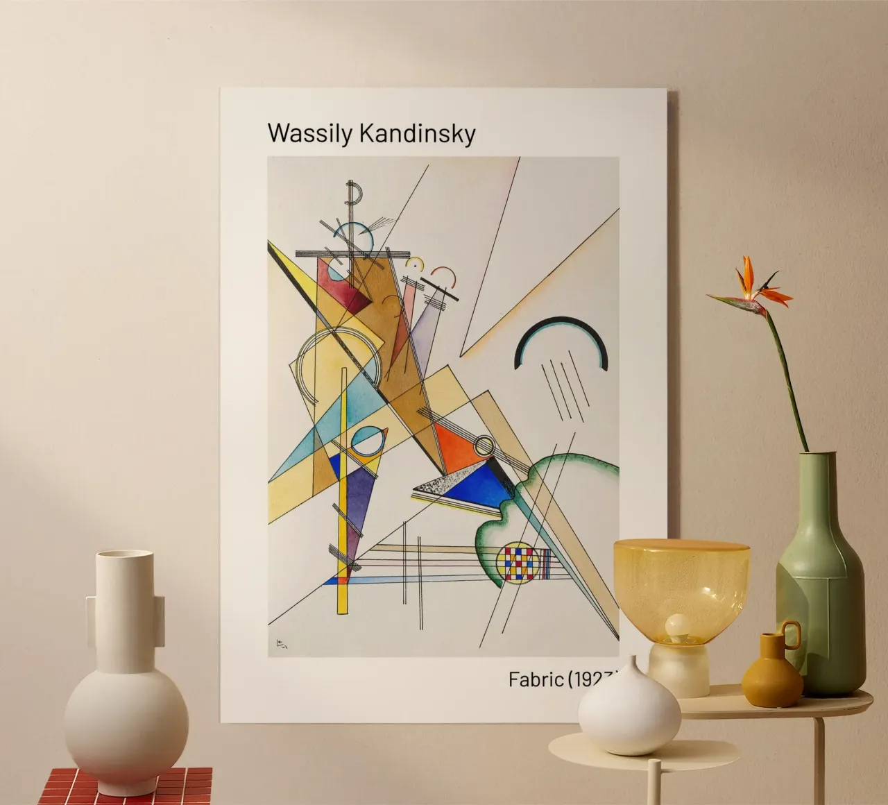 Wassily Kandinsky in posa plexiglass da the red studio