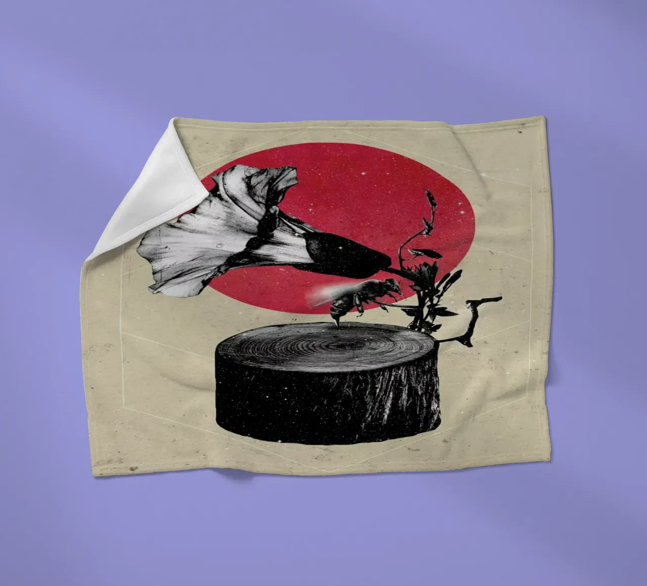 Gramophone Fleecedecke von Ali Gulec