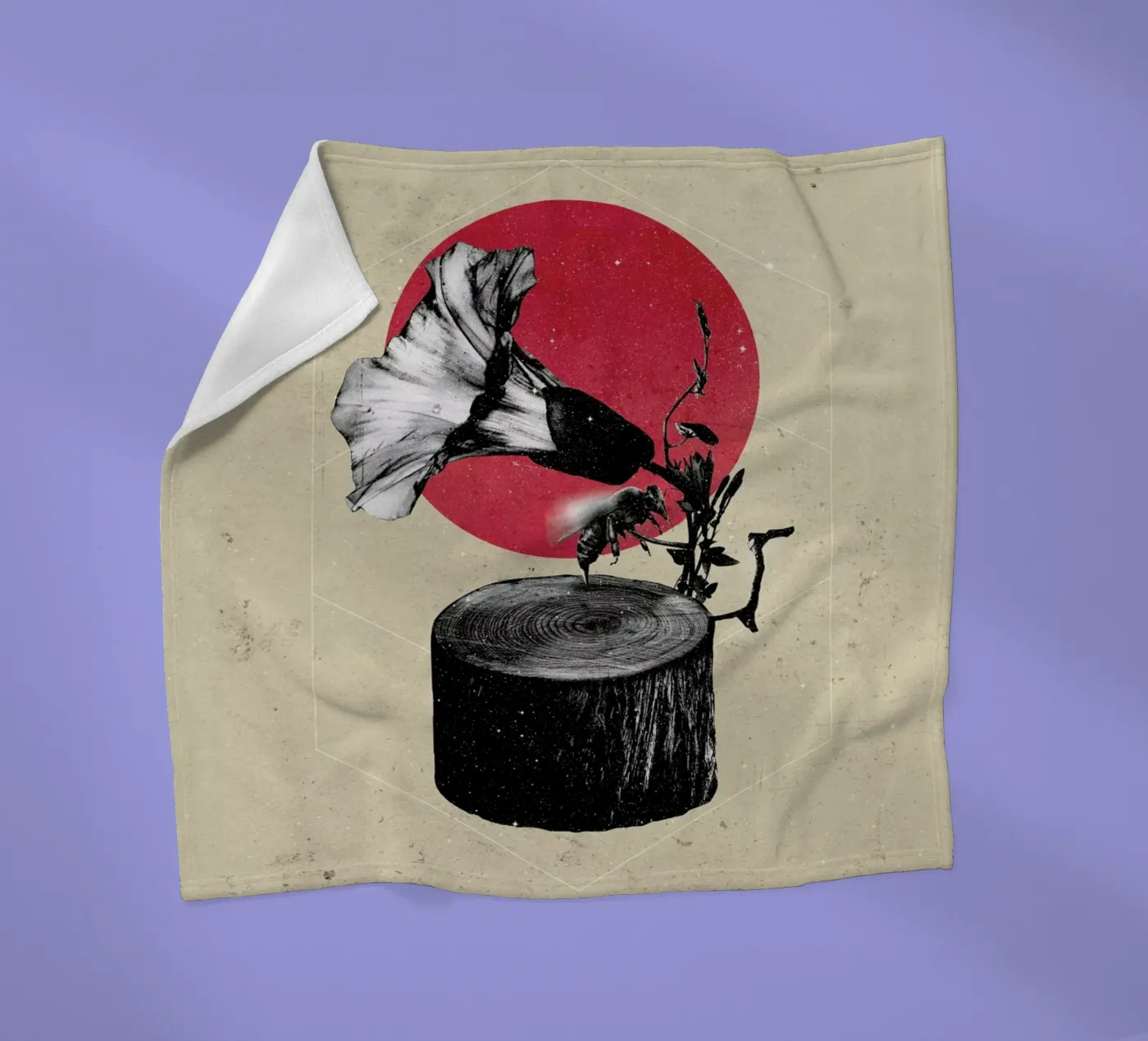 Gramophone Fleecedecke von Ali Gulec