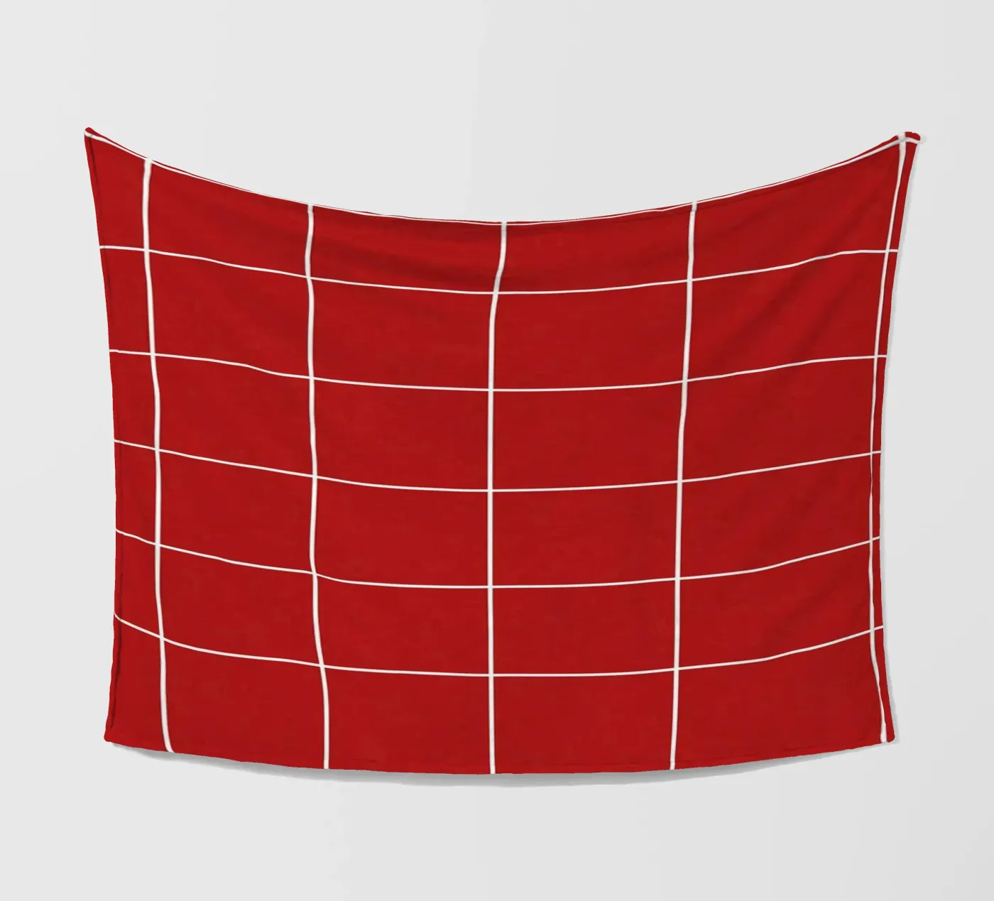 Red grid fleecedeken van TijanaArtStudio88