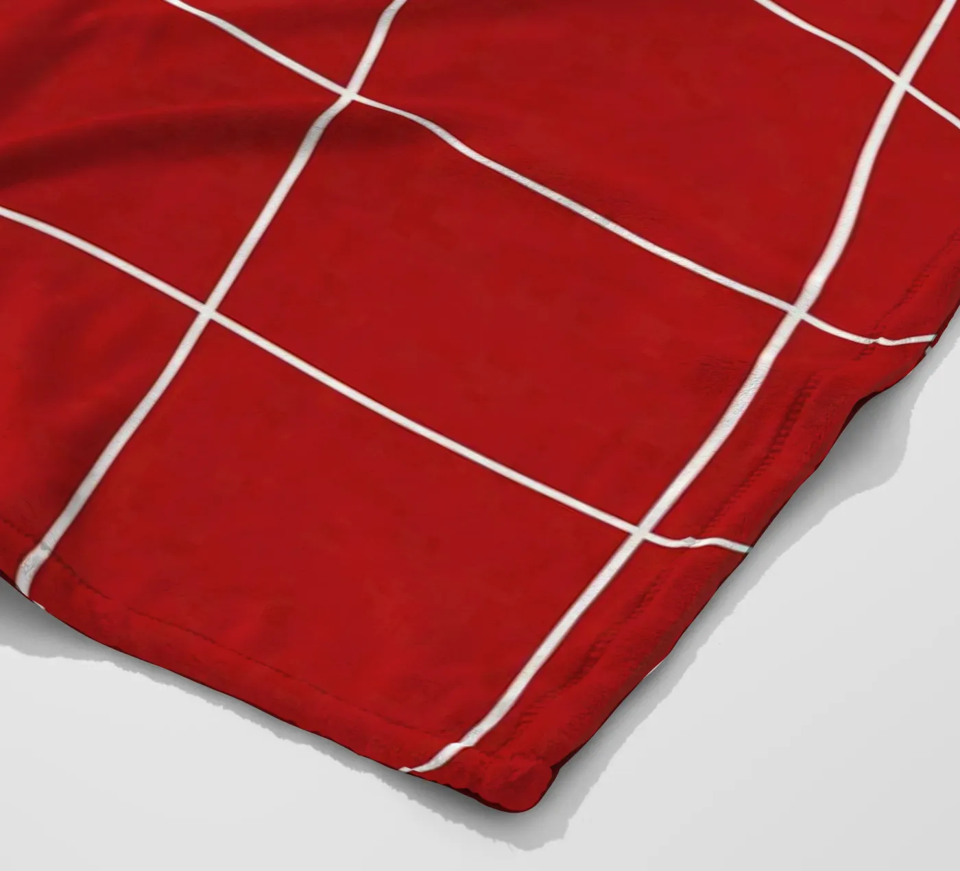 Red grid fleecedeken van TijanaArtStudio88