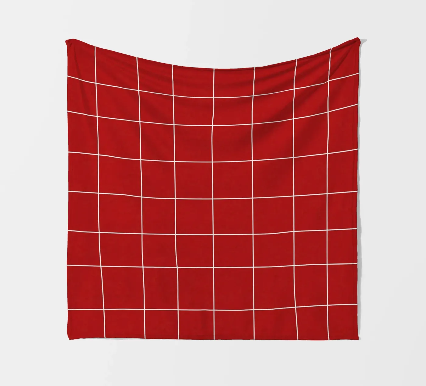 Red grid fleecedeken van TijanaArtStudio88