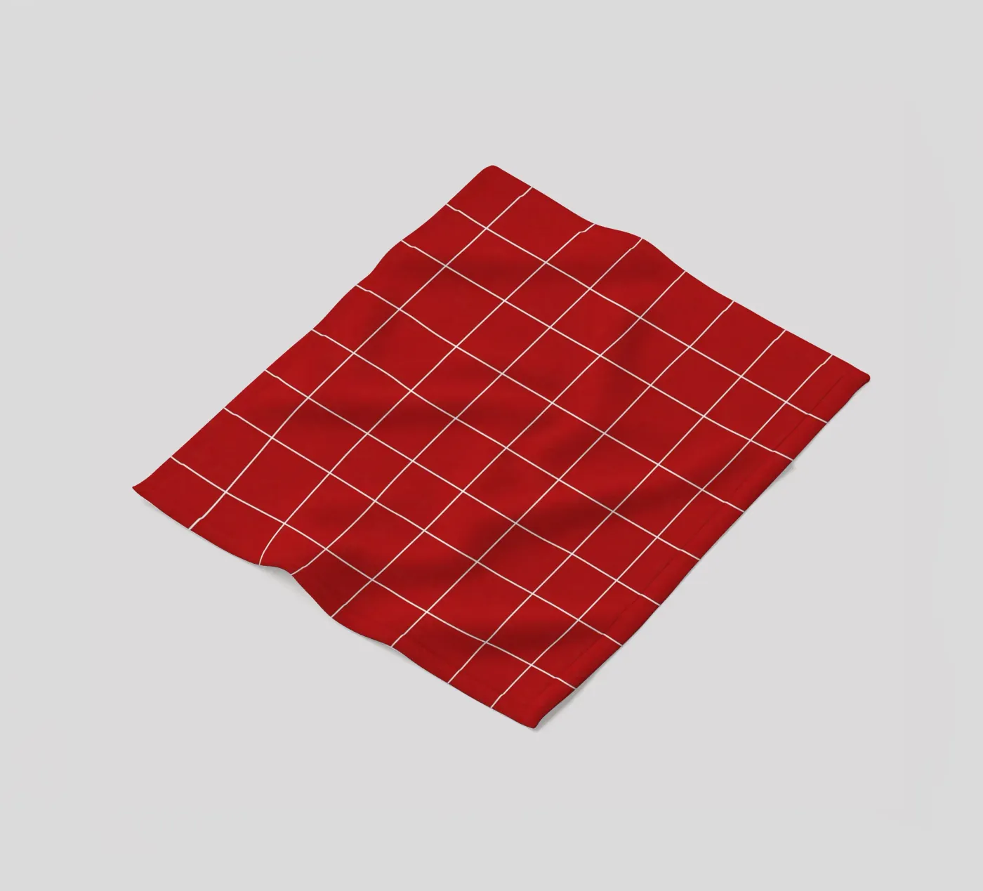 Red grid fleecedeken van TijanaArtStudio88