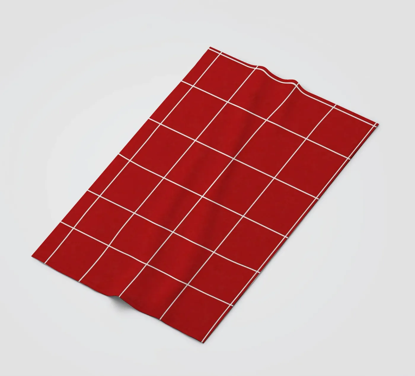 Red grid fleecedeken van TijanaArtStudio88