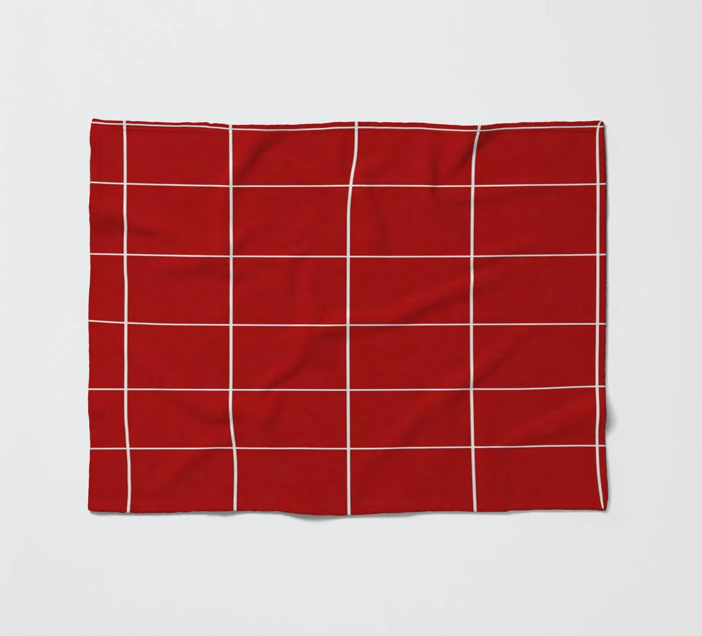 Red grid fleecedeken van TijanaArtStudio88