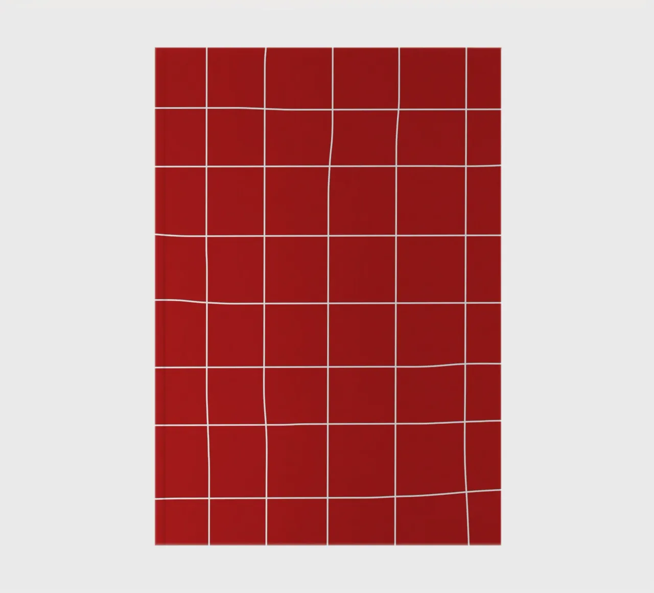 Red grid notebook by TijanaArtStudio88