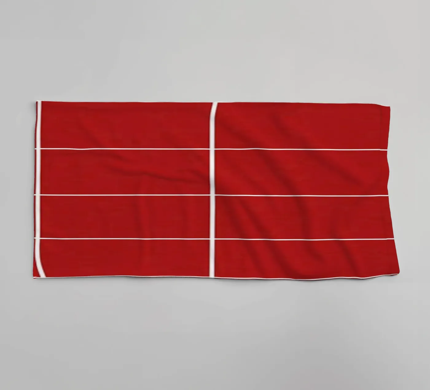 Red grid badhanddoek van TijanaArtStudio88