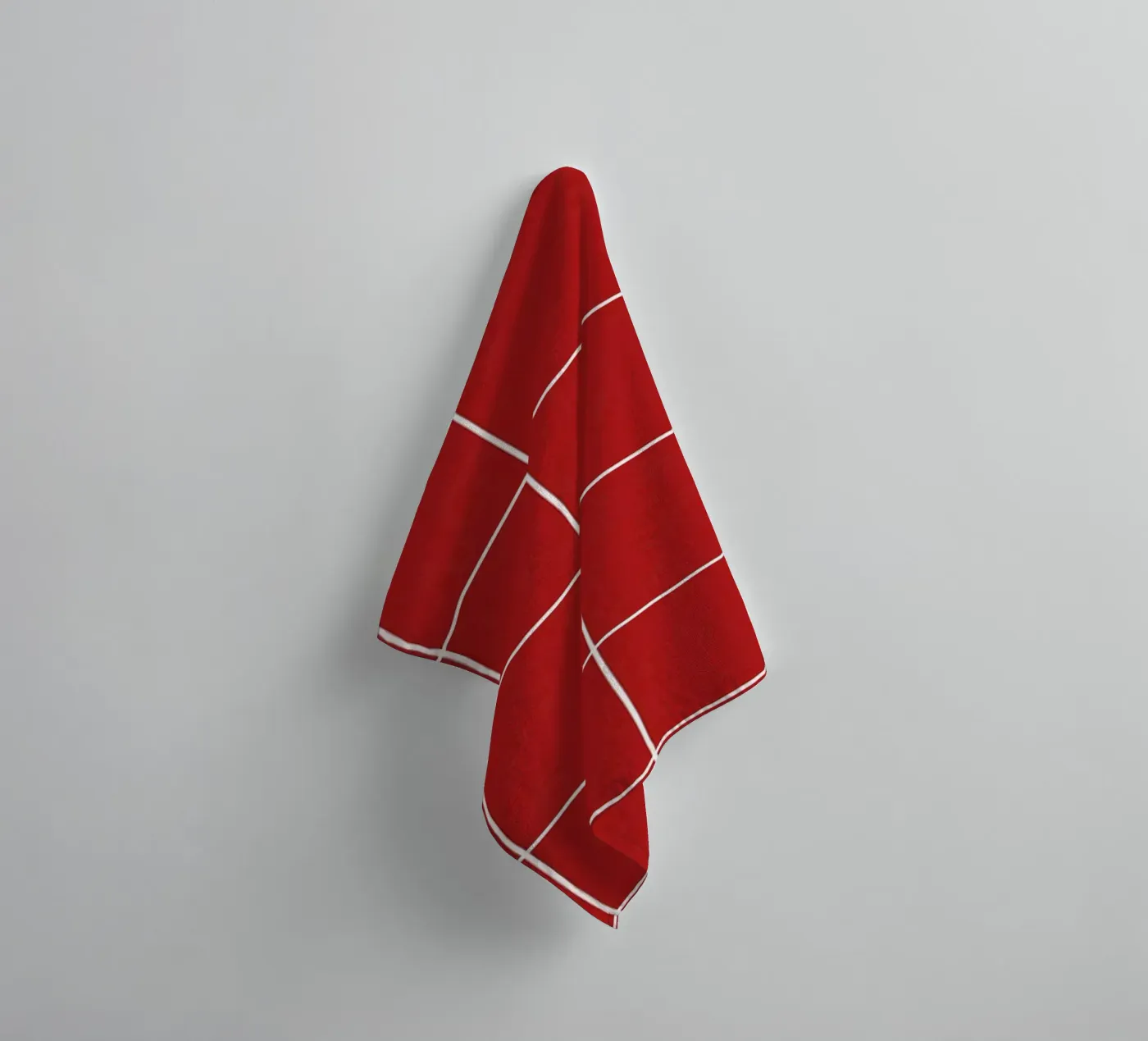 Red grid badhanddoek van TijanaArtStudio88