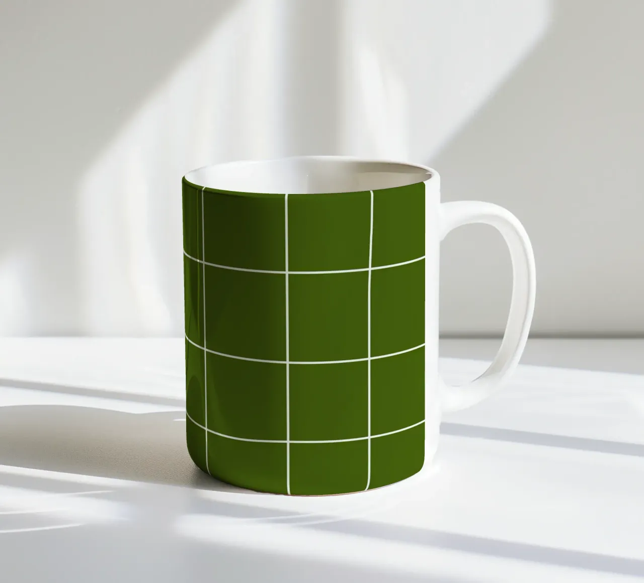 Green grid tazza in ceramica da TijanaArtStudio88