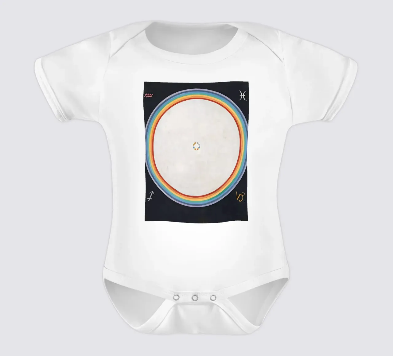 Hilma af Klint - La colomba n. 14 Gruppo IX-UW n. 38 body neonato maniche corte da William Store