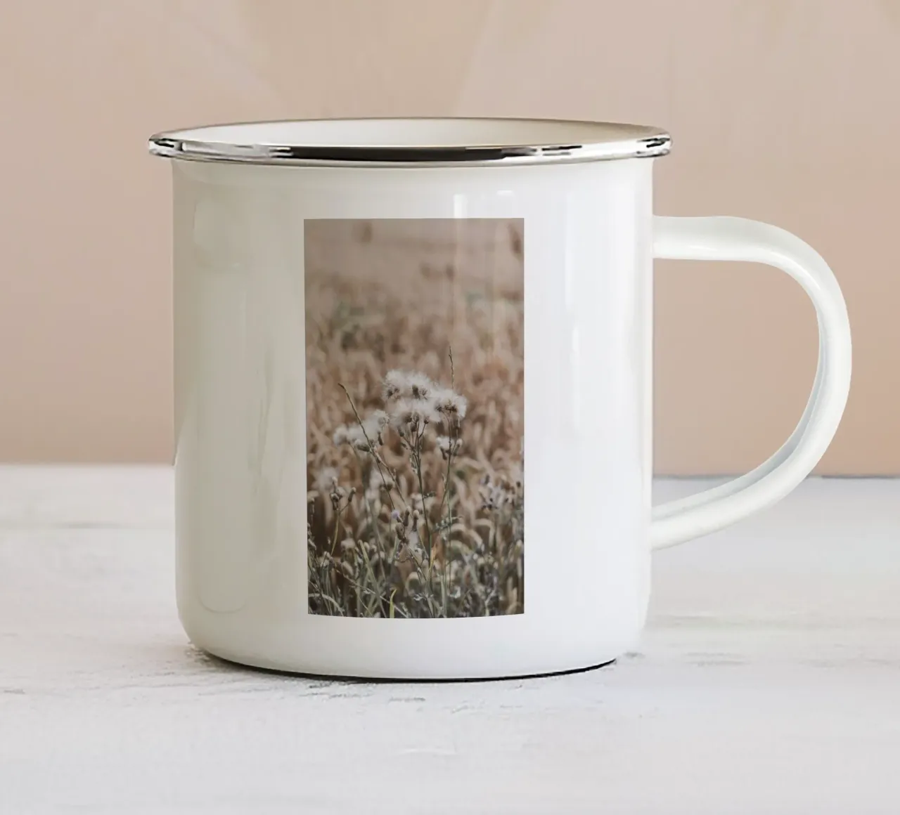 Erbe estive Bohostyle tazza in smalto da Carinaprint