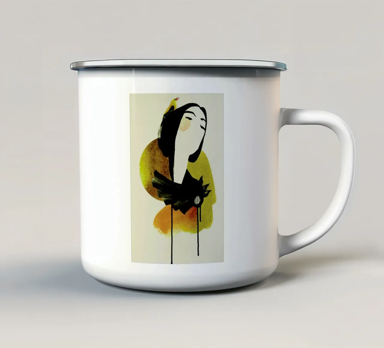 Doll 1 taza de esmalte de Ekaterina Koroleva