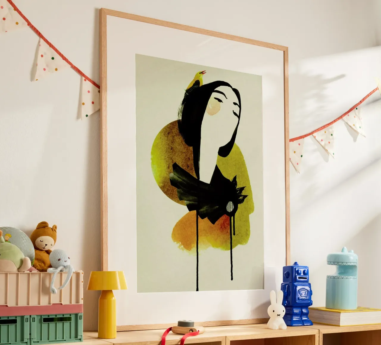 Doll 1 poster con telaio in legno da Ekaterina Koroleva