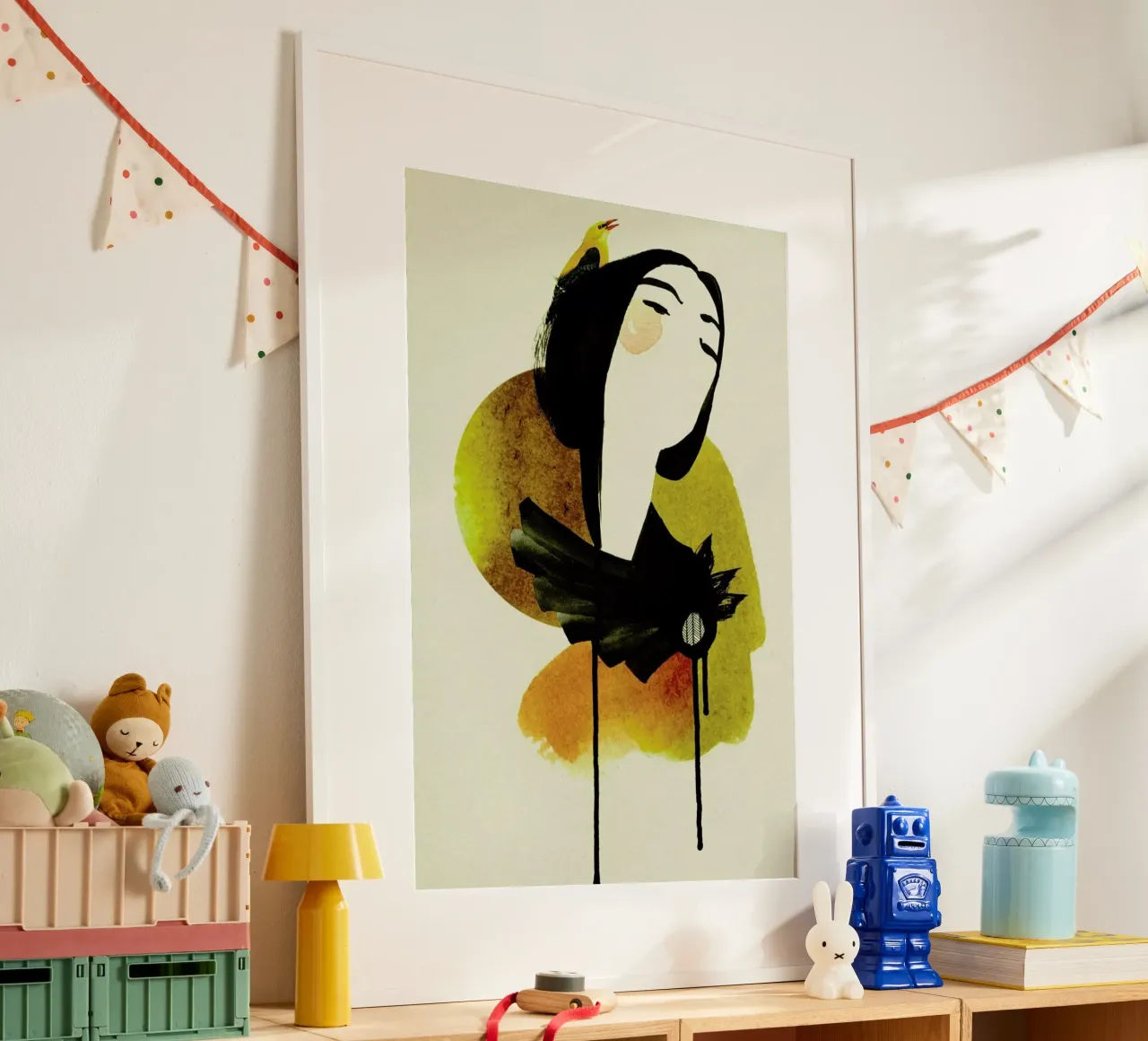 Doll 1 poster con telaio in legno da Ekaterina Koroleva