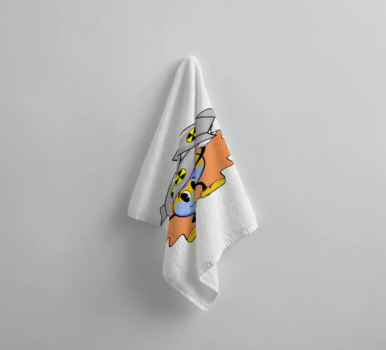 Abbiamo bisogno di una barca più grande Sarcasmo retrò Umorismo dark Cartone animato Terra asciugamano da bagno da sillyindustries