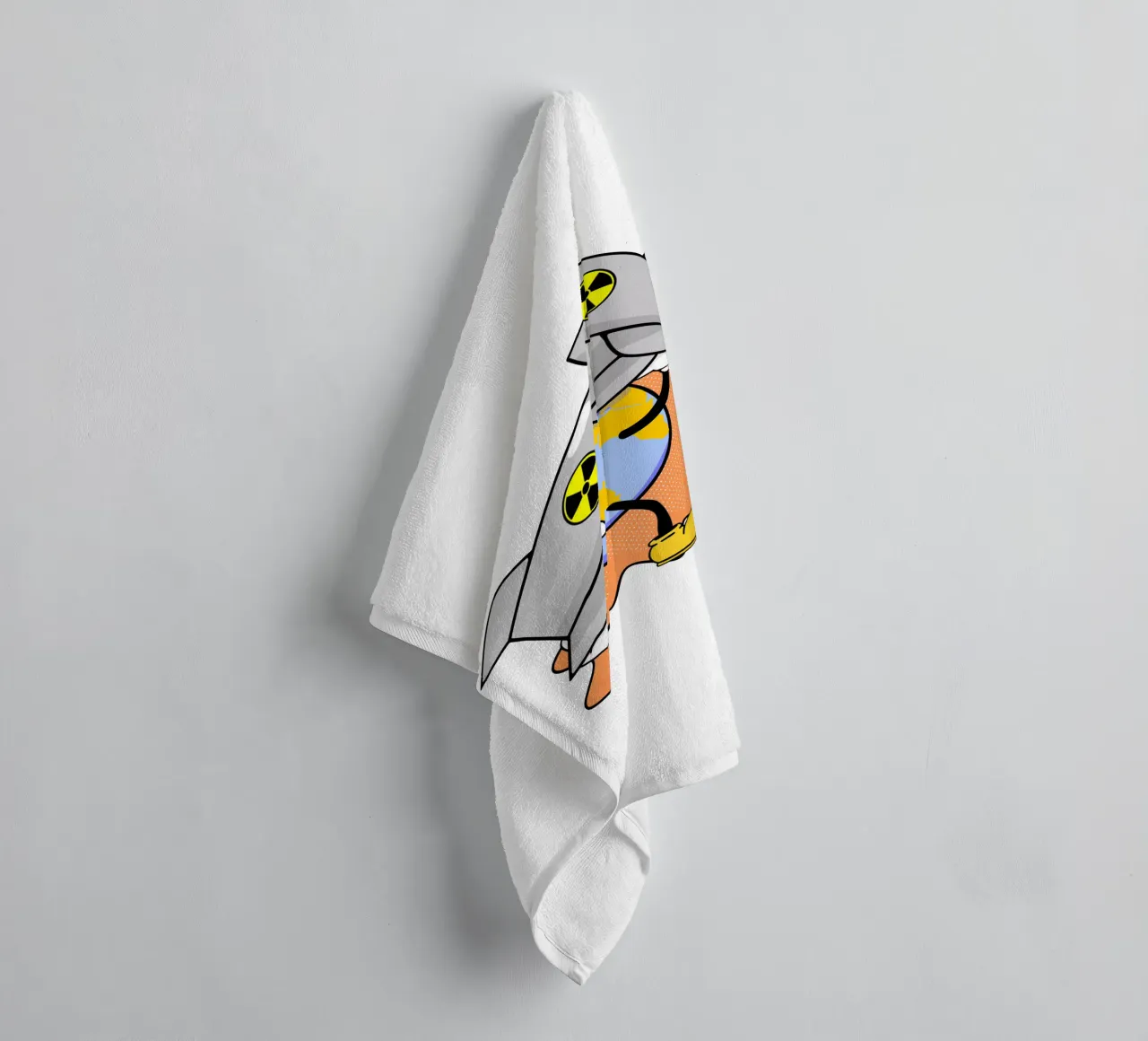 Abbiamo bisogno di una barca più grande Sarcasmo retrò Umorismo dark Cartone animato Terra asciugamano da bagno da sillyindustries