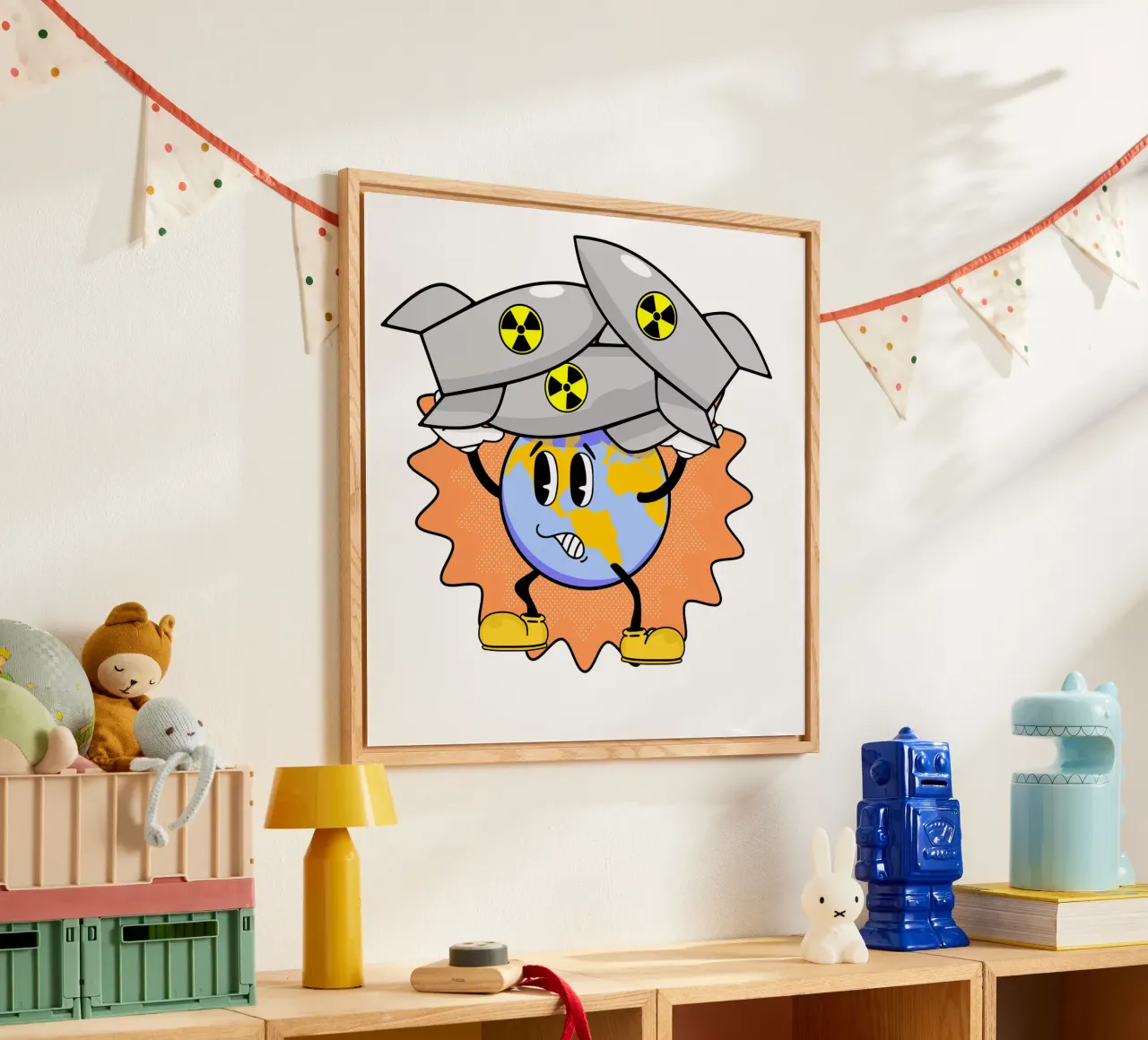 Abbiamo bisogno di una barca più grande Sarcasmo retrò Umorismo dark Cartone animato Terra plexiglass da sillyindustries