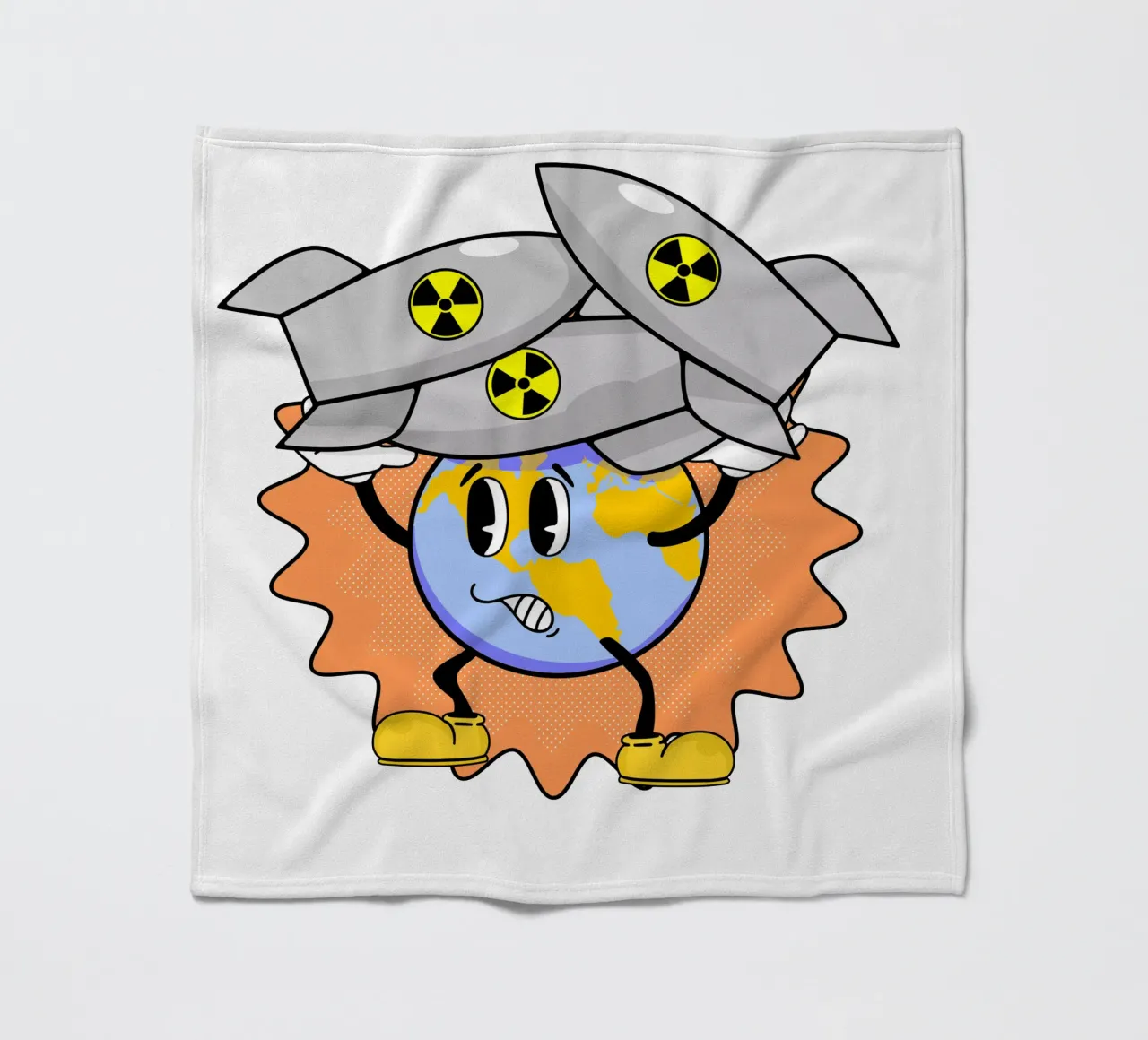 Abbiamo bisogno di una barca più grande Sarcasmo retrò Umorismo dark Cartone animato Terra coperta in pile da sillyindustries