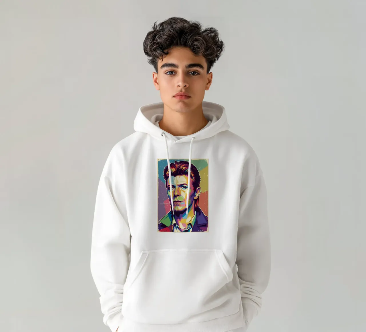 David Bowie pop art felpa con cappuccio da Hantamrata