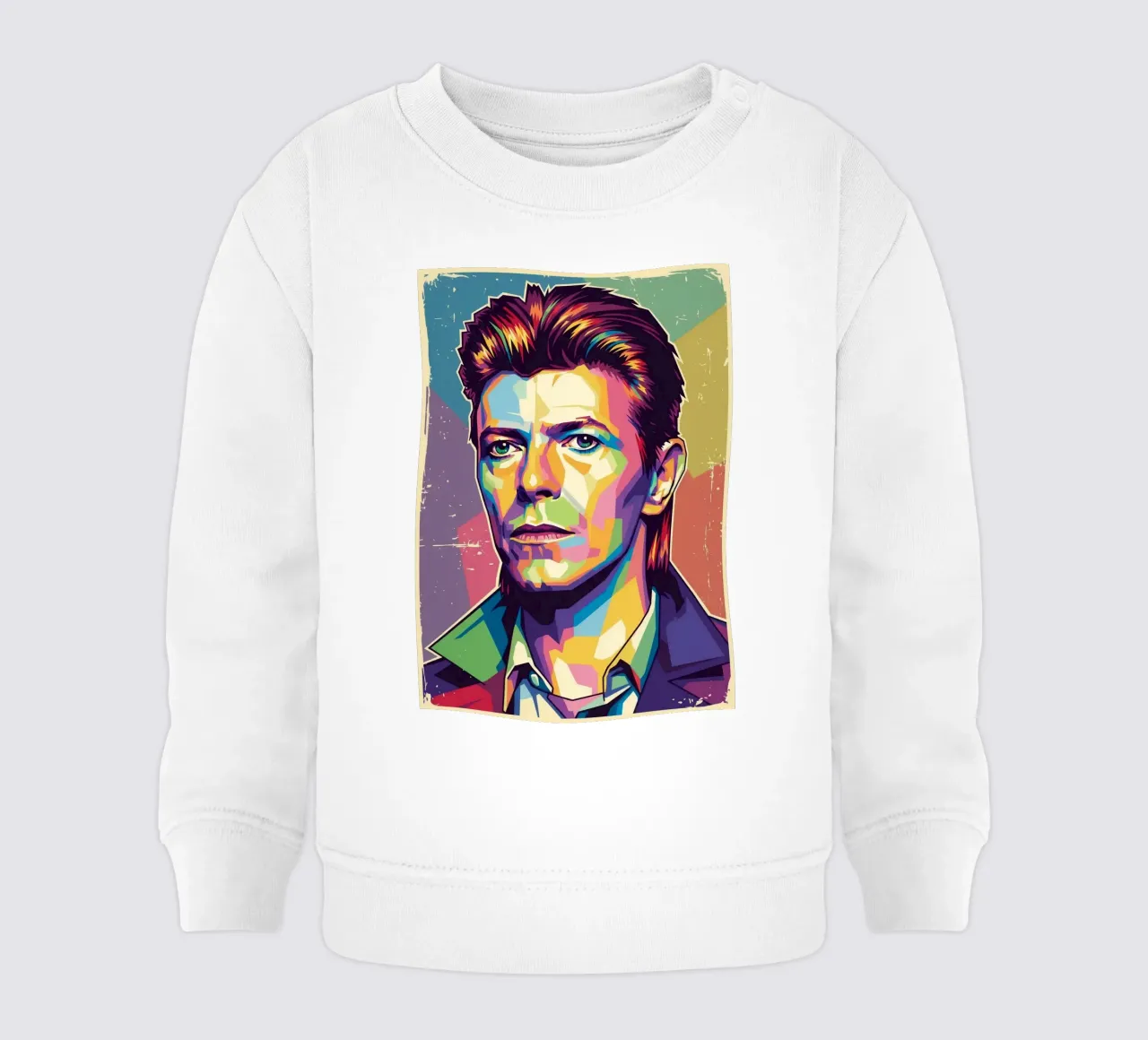 David Bowie pop art felpa neonato da Hantamrata