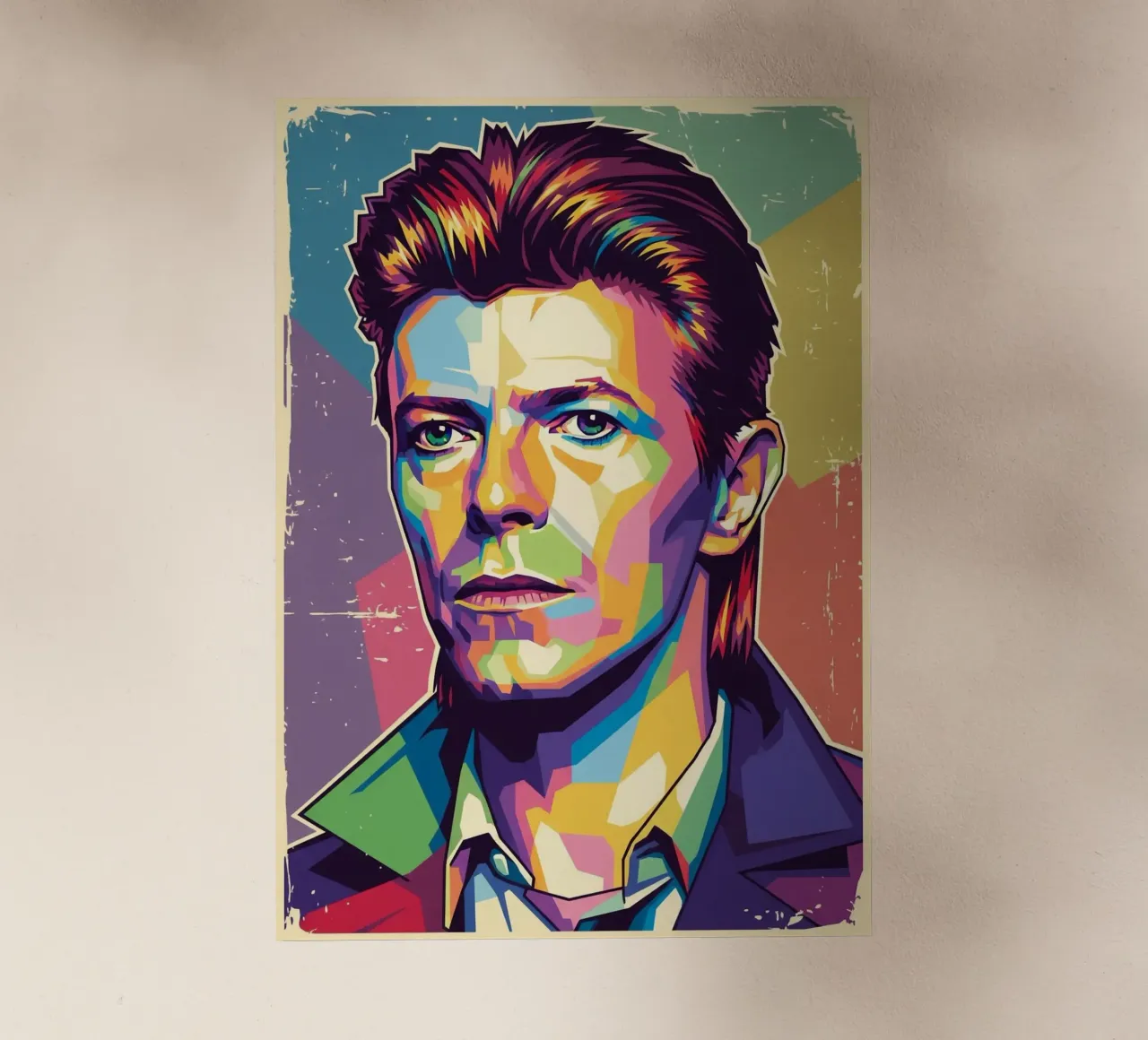 David Bowie pop art pellicola backlit da Hantamrata