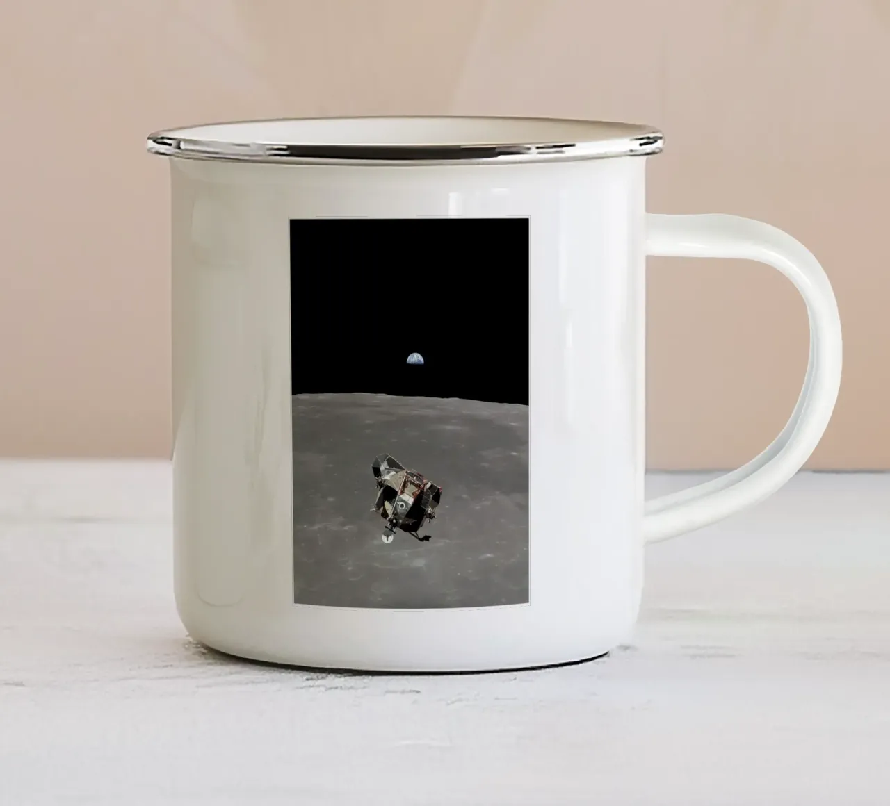 Apollo 11, superficie lunare tazza in smalto da hewitt shop