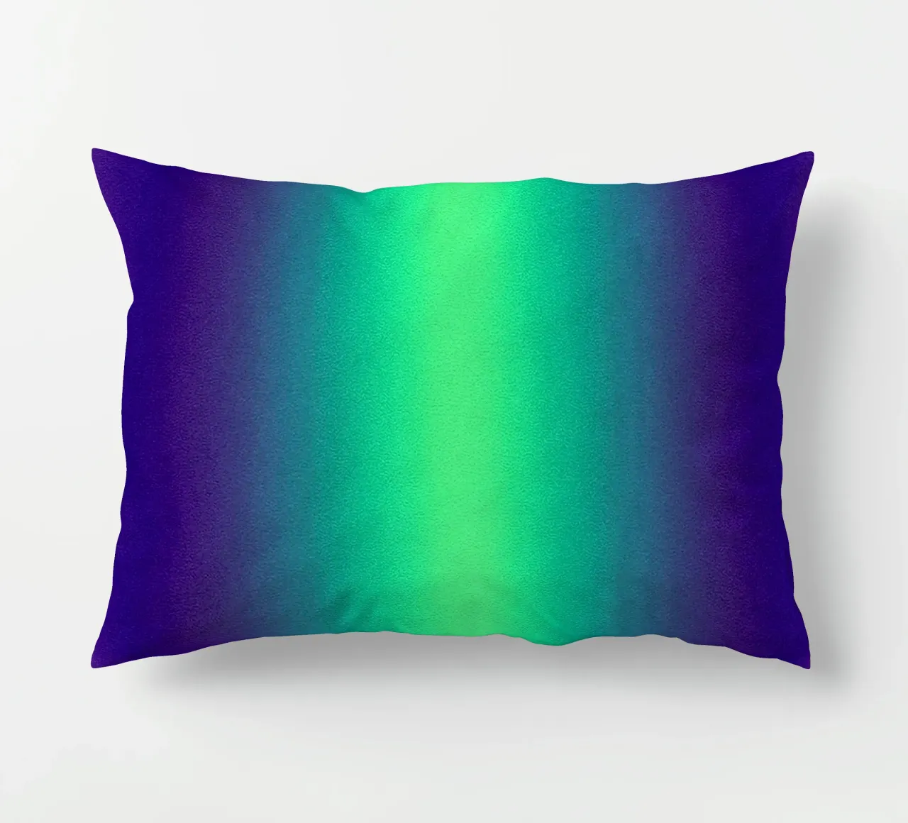 Neon Glow Art - Centro verde in un campo di colore viola cuscino da SMPLE