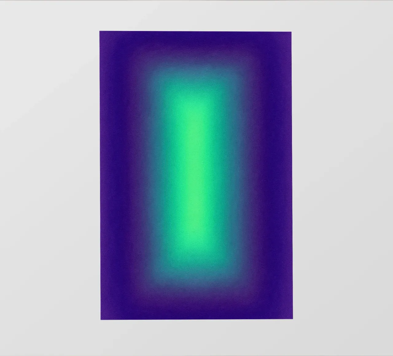 Neon Glow Art - Centro verde in un campo di colore viola telo in pvc da SMPLE
