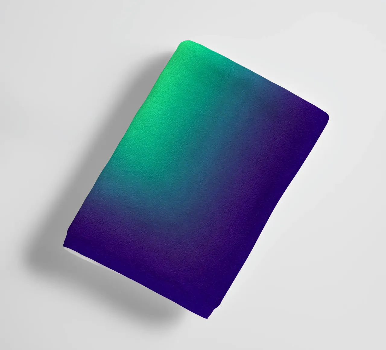 Neon Glow Art - Centro verde in un campo di colore viola asciugamano da bagno da SMPLE
