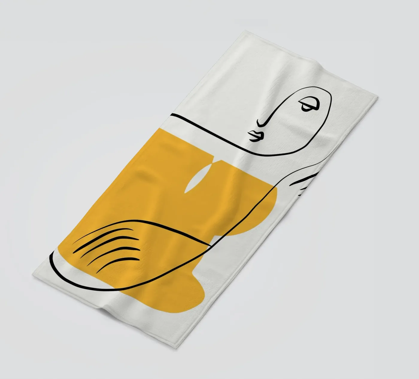 Giallo e nudo 06 telo mare da Little Dean