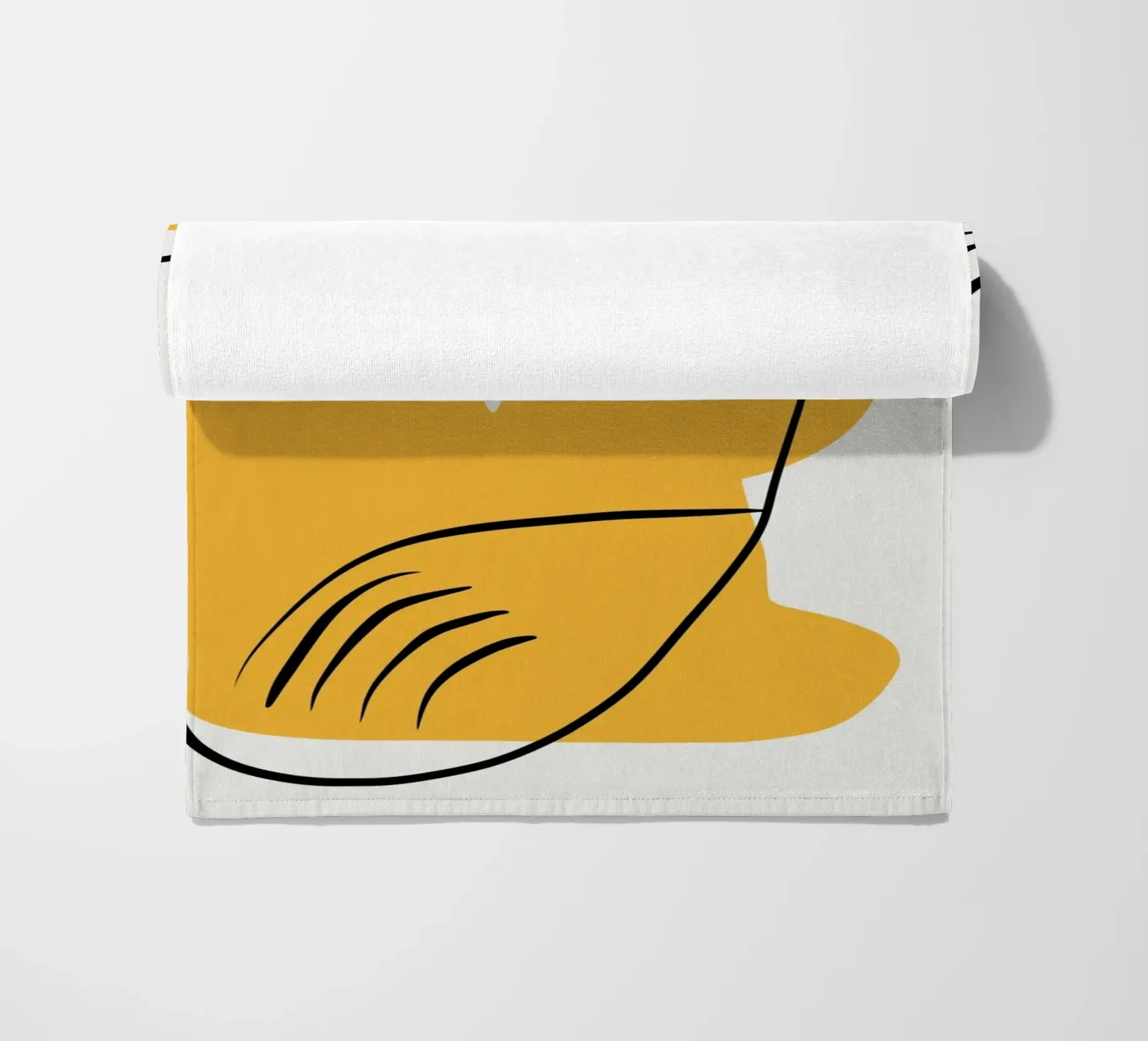Giallo e nudo 06 telo mare da Little Dean